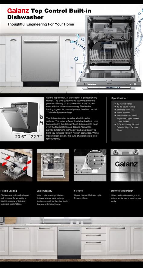 GLDW12TS2A5A 24″ Dishwasher – Galanz – Thoughtful Engineering