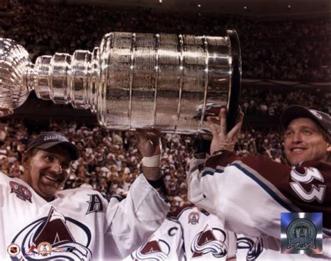 'Ray Bourque and Patrick Roy - With Stanley Cup 6/9/01' Photo ...