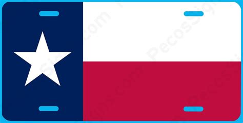 Texas State Flag License Plate Made in the USA Aluminum 12x6 Auto/truck ...