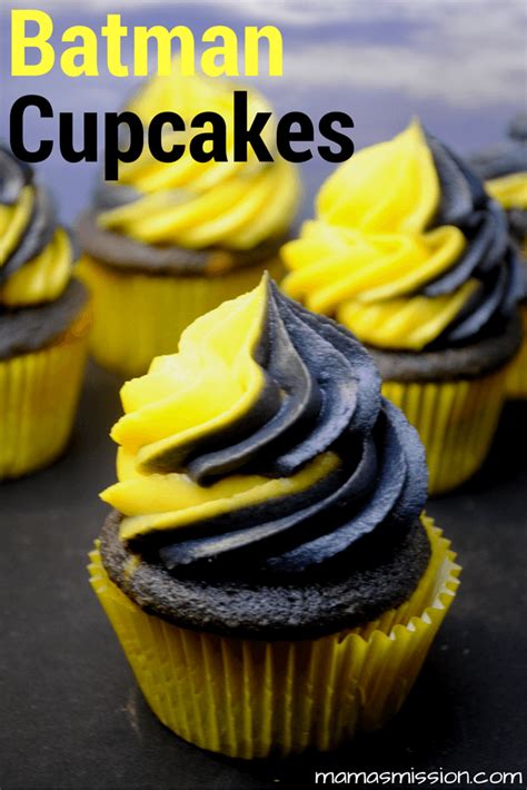 Batman Cupcakes - Black and Yellow Swirled Recipe