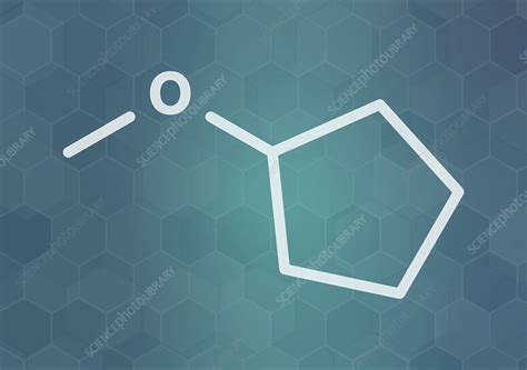 Cyclopentyl methyl ether solvent molecule, illustration - Stock Image - F030/5303 - Science ...