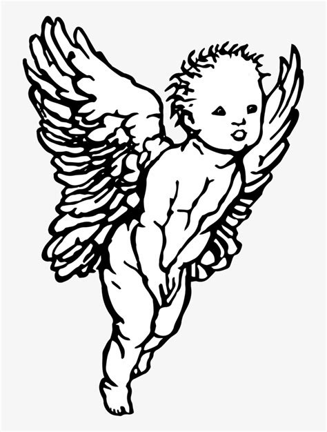 Kneeling Angel Drawing | Free download on ClipArtMag