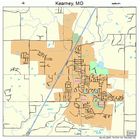 Kearney Missouri Street Map 2938072