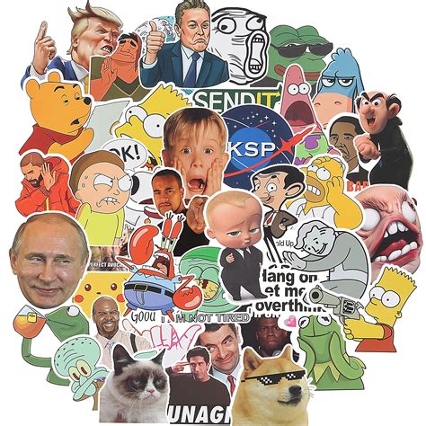 Buy Mr. Pen- Funny Stickers, 131 pcs, Stickers, Meme Stickers, Funny Meme Stickers, Water Bottle ...