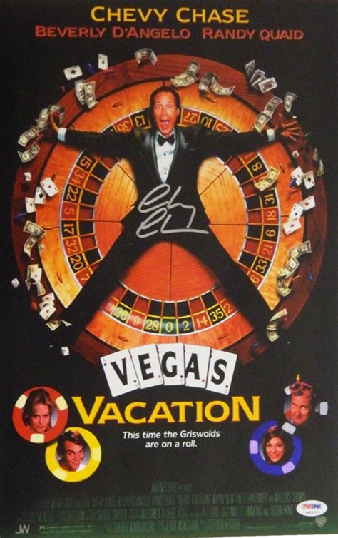 Chevy Chase Signed Vegas Vacation 11x17 Movie Poster