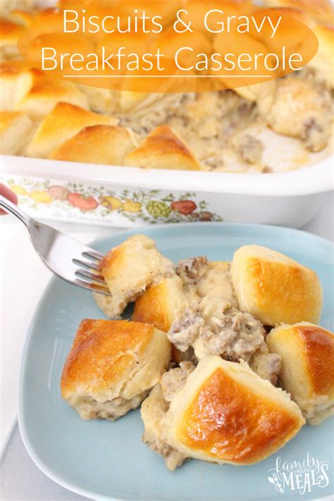 Biscuits and Gravy Breakfast Casserole - Family Fresh Meals