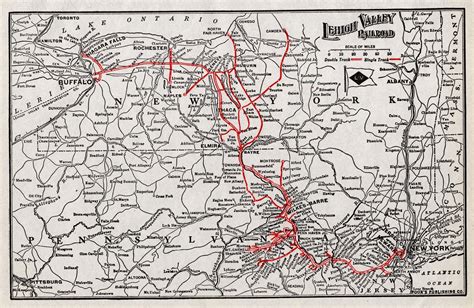 1924 Antique LEHIGH VALLEY Railroad Map Vintage Railway Map - Etsy