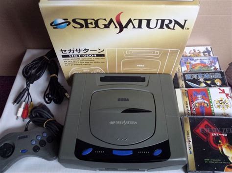 Japanese Sega Saturn console boxed with 5 games - Catawiki