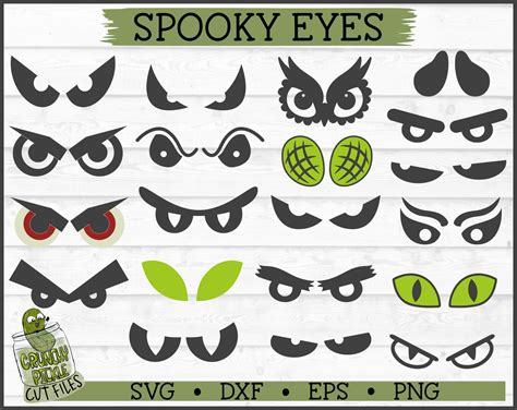 Spooky Eyes Halloween SVG File Bundle Dxf Eps Png Fall - Etsy