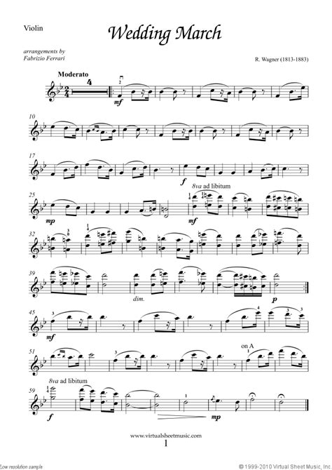 Wedding Sheet Music for violin and guitar [PDF-interactive]