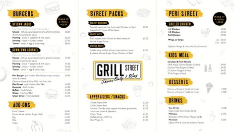 Menu at Grill Street (Slough) restaurant, Slough