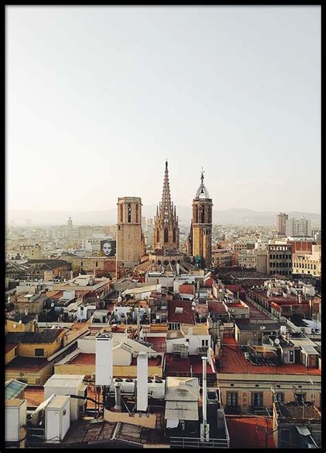 Barcelona Cityscape Poster