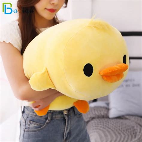 1pc 40/50cm Stuffed Down Cotton Lying Duck Cute Yellow Duck Plush Toys ...