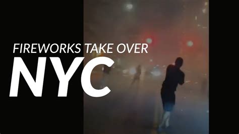 Fireworks show takes over New York City street - YouTube