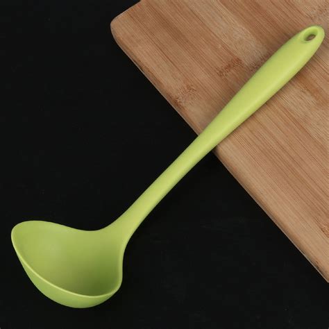 11.6 Inch Silicone Soup Ladle Spoon Restaurant Kitchen Scoop Utensil Cooking Supplies Light ...