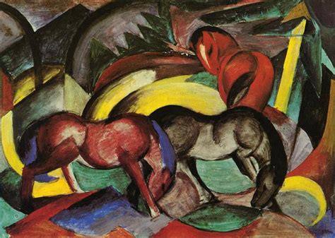 Three Horses, 1912 - Franz Marc - WikiArt.org