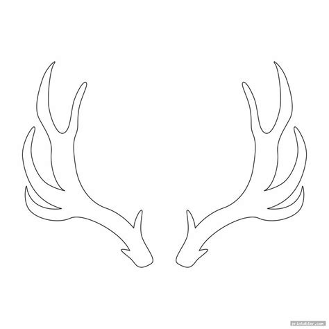 Printable Pictures Of Deer Antlers