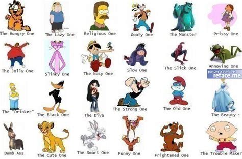 cartoon characters | Cartoon Characters Picture to tag your Facebook friends in | Cartoon ...