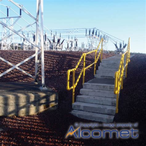 GRP Tubular Handrail System | Substation | Alcomet