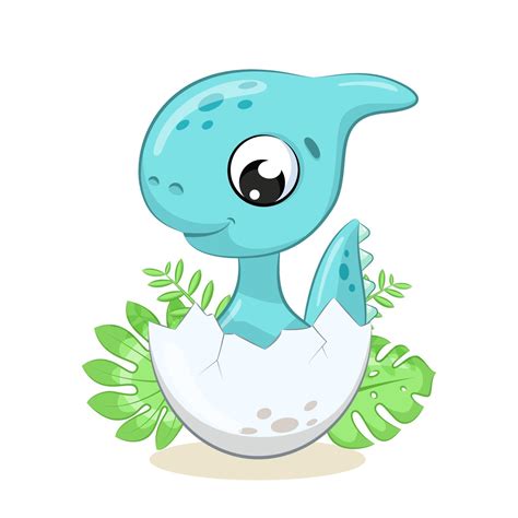 Cute baby dinosaur illustration. Vector cartoon illustration. 3242221 ...