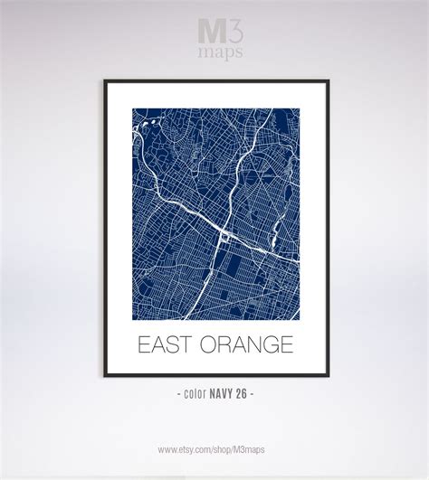 East Orange New Jersey East Orange NJ Map East Orange Map | Etsy