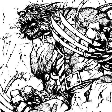 Detailed digital art Tshirt showing the Wolverine in full berserker rage. | Berserker rage ...