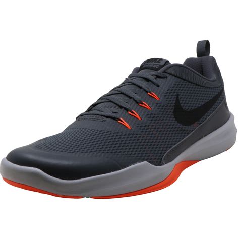 Nike - Nike Men's Legend Trainer Dark Grey / Black Hyper Orange Ankle-High Training Shoes - 10M ...