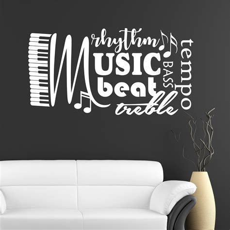 Musical Word Collage | Music Decals | Vinyl Wall Lettering | Word collage, Vinyl wall decals ...