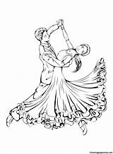 Dancing Coloring Pages sketch template