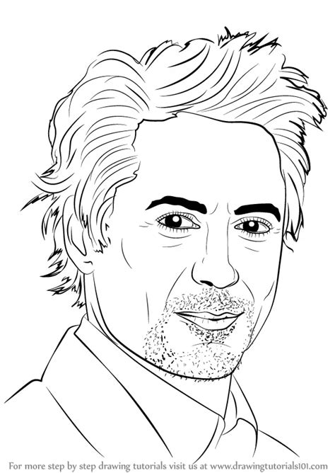 How to Draw Robert Downey Jr (Celebrities) Step by Step ...