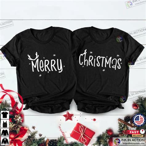 Merry Christmas Couples Christmas Shirts - Print your thoughts. Tell your stories.