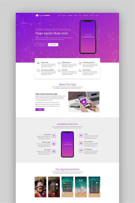 20+ Best Mobile App Landing Page Template Designs (2020 Examples)