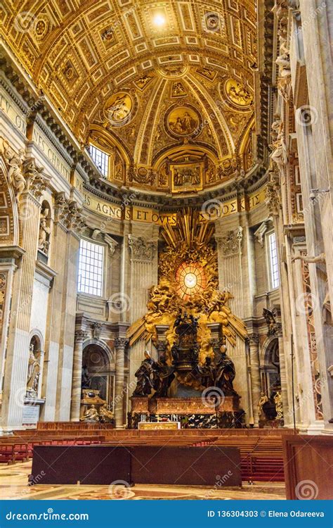 Cathedra Petri, Altar of the Chair of St. Peter. Interior of Saint ...