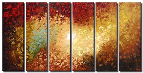 multi panel blooming canvas