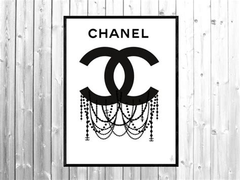 Chanel logo, Chanel logo print, Chanel logo poster, Chanel art, fashion ...