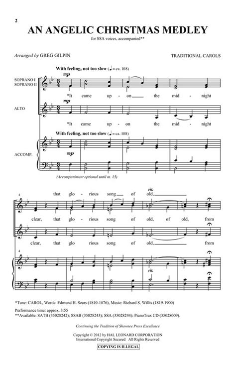 An Angelic Christmas Medley Sheet Music by Greg Gilpin (SKU: 35028244) - Stanton's Sheet Music