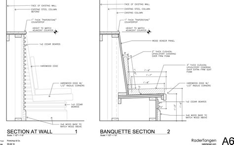 Banquette, Banquette seating, Furniture details drawing