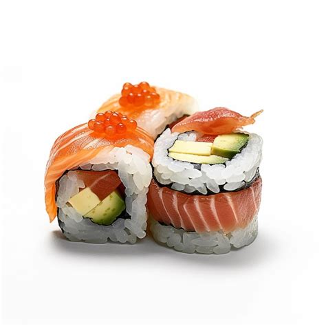 Premium AI Image | Sushi on white background