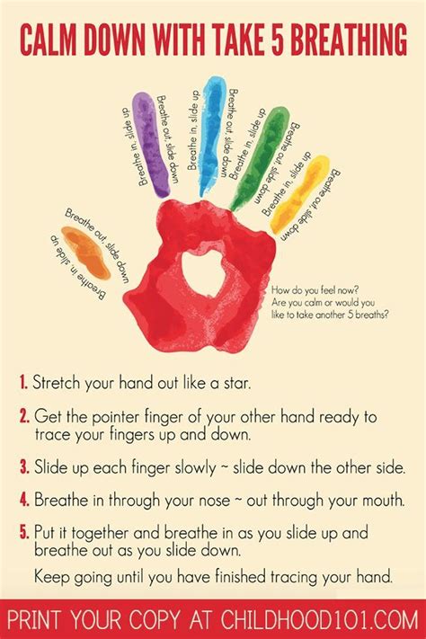 Take 5 Breathing Exercise for Kids: Learn to Manage Big Emotions Mindfulness For Kids ...