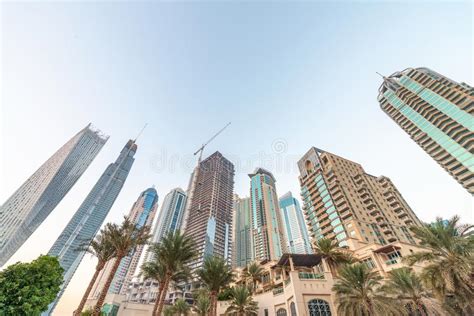 Dubai Marina Skyline from the Riverfront, UAE Stock Image - Image of ...