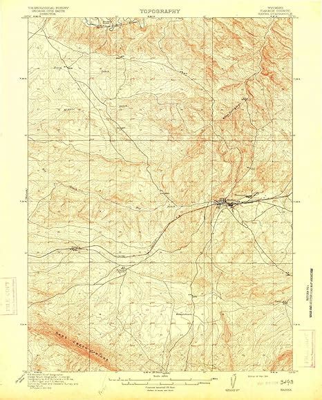 Amazon.com: YellowMaps Hanna WY topo map, 1:62500 Scale, 15 X 15 Minute ...