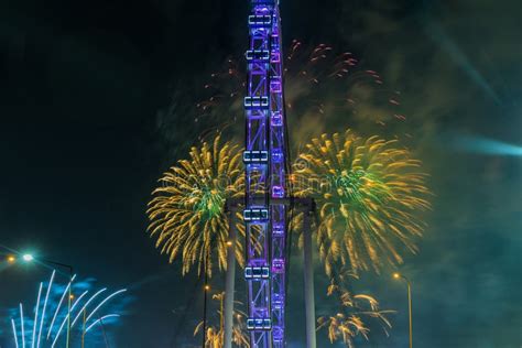 Fireworks Celebrating Chinese New Year in Singapore Stock Image - Image of famous, city: 109967655