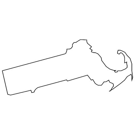 Massachusetts map Royalty Free Stock SVG Vector