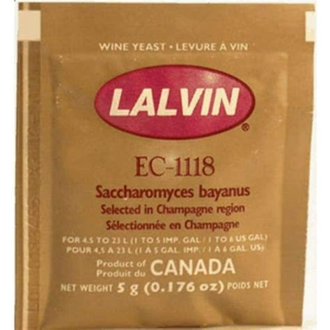 Lalvin EC-1118 Wine Yeast 5 gm - Walmart.com - Walmart.com