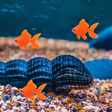 50 Pcs Plastic Fish Toys Bowl Decorations Floating Aquarium Miniature ...