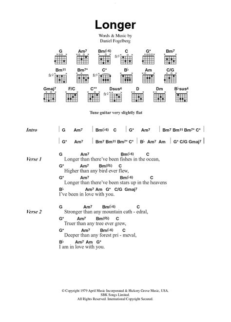 Longer by Dan Fogelberg - Guitar Chords/Lyrics - Guitar Instructor