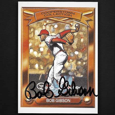 Bob Gibson Autograph Signed 1989 Kahn's Hillshire Farm Cooperstown ...