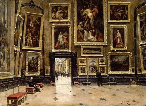 Alexander Jean-Baptiste Brun, View of the Salon Carré at the Louvre | Museums in paris, Louvre ...