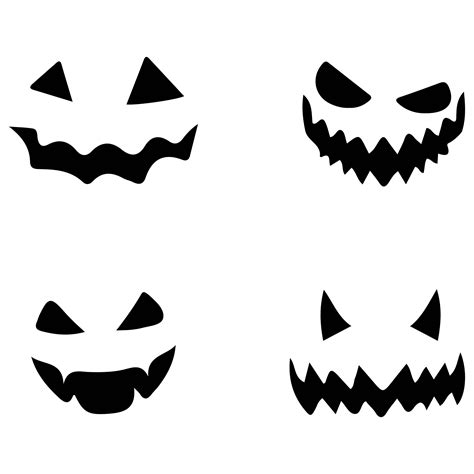 Printable Pumpkin Face Stencils