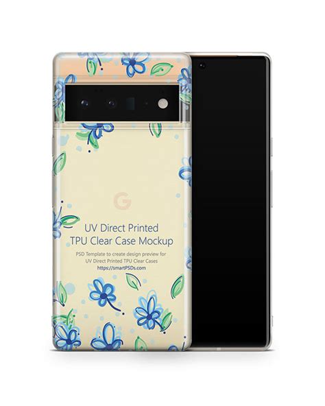 Google Pixel 6 Pro (2021) TPU Clear Case Mockup — VecRas